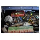 VTG Tackle Box Full of Lures and Fishing Gear | Beak Hooks, Bobbers, Rubber Lures and More | 12.5" x 5.5" x 6"