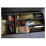 VTG Toolbox Full of Fishing Gear | Lures, Hooks, Heddon Precision Fly Reel | and More | 20.25" x 6" x 6.75"