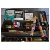 VTG Toolbox Full of Fishing Gear | Lures, Hooks, Heddon Precision Fly Reel | and More | 20.25" x 6" x 6.75"