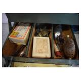 VTG Grip Loc Tackle Box Full of Fishing Gear | Cork Bobber, Lures, Hooks, Lines, and More | 16" x 7" x 7"