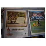 VTG Lot of 8 Large Magazine Advertisements | Four Roses, Hunter Whiskey, Gold Pennant, Old Crow and More | 14" x 10.5"