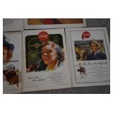 VTG lot of 6 Coca-Cola Advertisements | 7" x 10" and 14" x 10.5"
