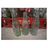 Lot of 30 Various Glass Soda Bottles in Coca-Cola Carrier | RC Cola, Dr. Pepper, Coke, Pepsi and More