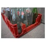 Lot of 30 Various Glass Soda Bottles in Coca-Cola Carrier | RC Cola, Dr. Pepper, Coke, Pepsi and More