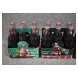 Lot of 5 Four Paper Carriers With Full Bottles | Coca-Cola Classic | Christmas Edition