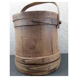 Antique Firkin-Wood Shaker Sugar Bucket | 13" x 9.5"