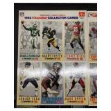 Set of 3 Uncut Football Card Sheets McDonald