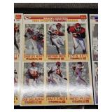 Set of 3 Uncut Football Card Sheets McDonald