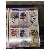 Set of 3 Uncut Football Card Sheets McDonald