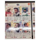 Set of 3 Uncut Football Card Sheets McDonald