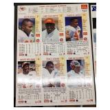 Set of 3 Uncut Football Card Sheets McDonald