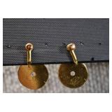 Gold Tone Textured Twist Earrings