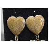 Heart Design w/ Rhinestones Post Earrings
