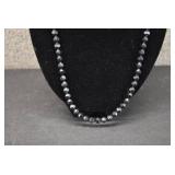 Black Cut Stone Necklace