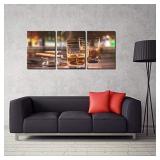 erolrail Wall Art PaintingâCigar Wine Whisky Canvas Prints Wall Art Pictures Paintings for Kitchen Bar Pub Home Decorations(12x16inx3pcs) Modern Stretched Ready to Hang Artwork