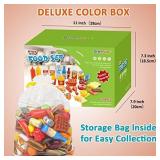 Shimfun Play Food Set, 143 Piece Play Food for Kids Kitchen - Toy Food Assortment - Pretend Food for Toddler - Food Toys - Bonus Water Bottle + Deluxe Color Box Packaging + Storage Bag