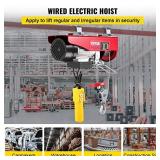 Happybuy 440 LBS Lift Electric Hoist, 110V Electric Hoist, Remote Control Electric Winch Overhead Crane Lift Electric Wire Hoist for factories, warehouses, construction, building, goods lifting