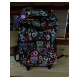 Rockland Double Handle Rolling Backpack, Owl, 17-Inch