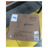 Glitzhome Mid Century Bar Stools Set of 2 Vintage Swivel Leather Bar Chair with Backrest and Footrest, Modern Pub Kitchen Counter Height Barstools, Hunter Green