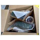 Glitzhome Mid Century Bar Stools Set of 2 Vintage Swivel Leather Bar Chair with Backrest and Footrest, Modern Pub Kitchen Counter Height Barstools, Hunter Green