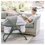 Baby Delight Go With Me Slumber Deluxe Portable Rocking Bassinet, Charcoal Tweed Fashion