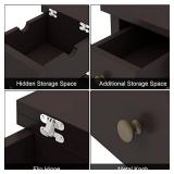 ChooChoo Flip Top Open End Table, Narrow Side Table Slim End Table for Living Room Bedroom