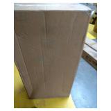 IRIS USA Holiday Storage-Bin Vertical Wrapping Paper Box, 40-Inch, 2 Pack, Clear/Red, 2 Count