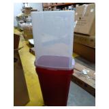 IRIS USA Holiday Storage-Bin Vertical Wrapping Paper Box, 40-Inch, 2 Pack, Clear/Red, 2 Count