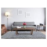 LOCHAS Ultra Soft Indoor Modern Area Rugs Fluffy Living Room Carpets for Children Bedroom Home Decor Nursery Rug 5.3x7.5 Feet, Gray