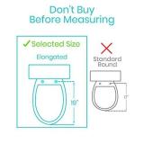 Vive Toilet Seat Riser with Handles - Raised Toilet Seat with Padded Arms for Handicapped - Medical Handicap Bathroom Safety Chair - Portable, High and Elevated Lifter Extender (Elongated)