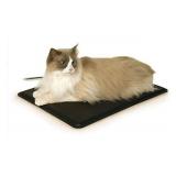 K&H Pet Products Extreme Weather Outdoor Kitty Pad, Heated, For Indoor and Outdoor Use Black Small 12.5 X 18.5 Inches 40W