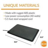 K&H Pet Products Extreme Weather Outdoor Kitty Pad, Heated, For Indoor and Outdoor Use Black Small 12.5 X 18.5 Inches 40W
