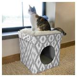 Kitty City Large Cat Bed, Stackable Cat Cube, Indoor Cat House/Cat Condo, Cat Scratcher