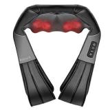 Shiatsu Neck and Back Massager with Soothing Heat, Nekteck Electric Deep Tissue 3D Kneading Massage Pillow for Shoulder, Leg, Body Muscle Pain Relief, Home, Office, and Car Use