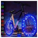 Activ Life Bike Wheel Lights (2 Tires, Blue) Best Gifts for Men for Christmas Stocking Stuffers & Birthday Gifts, Teens & Boys. Top Unique Presents for Kids 2021 Ideas for Him, Dad, Brother, Uncle