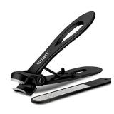 SZQHT Ultra Wide Jaw Opening Nail Clippers Set Toenail Clippers for Thick Nails Cutter For Ingrown Manicure,Pedicure,Men & Women Big(Black)