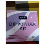 17 Pcs Dip Powder Nail Kit Starter, AZUREBEAUTY Nude Pink Glitter 8 Colors Acrylic Dipping Powder System Essential Kit for French Nail Manicure Nail Art Set
