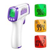 Infrared Thermometer for Adults, Non Contact Forehead Thermometer with Fever Alarm, Accurate Reading and Memory Function, Body Temperature & Surface of Objects Use
