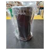 mDesign Compact Freestanding Plastic Toilet Bowl Brush and Holder for Bathroom Storage and Organization - Space Saving, Sturdy, Deep Cleaning, Covered Brush - Bronze