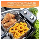 Secura Electric Deep Fryer 1800W-Watt Large 4.0L/4.2Qt Professional Grade Stainless Steel with Triple Basket and Timer