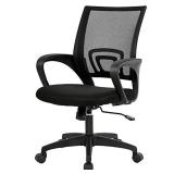 BestOffice Ergonomic Desk Mid-Back Mesh Computer Lumbar Support Comfortable Executive Adjustable Rolling Swivel Task Chair with Armrests(Black)