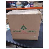 National Tree Company Pre-Lit Artificial Christmas Hanging Basket, Frosted Berry, Decorated With Frosted Pine Cones, Berry Clusters, White LED Lights, Christmas Collection, 20 Inches