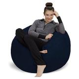 Sofa Sack - Plush, Ultra Soft Bean Bag Chair - Memory Foam Bean Bag Chair with Microsuede Cover - Stuffed Foam Filled Furniture and Accessories for Dorm Room - Navy 3