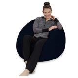 Sofa Sack - Plush, Ultra Soft Bean Bag Chair - Memory Foam Bean Bag Chair with Microsuede Cover - Stuffed Foam Filled Furniture and Accessories for Dorm Room - Navy 3