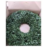 Nearly Natural 24-in. Boxwood Artificial Wreaths Green