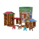 Lincoln Logs Centennial Edition Tin Amazon Exclusive-150+ Pieces-Real Wood-Ages 3+-Best Retro Building Gift Set for Boys/Girls-Creative Construction Engineering-Top Blocks Kit-Preschool Education Toy