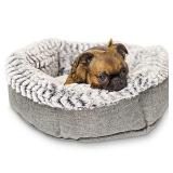 Soho Round Dog Bed for Small Dogs and Puppies - Also a Cat Bed For Indoor Cats - | Ultra Soft Plush | Memory Foam | Machine Washable | Puppy Bed | Pet Bed | Calming Cat Bed | Calming Bed for Dogs
