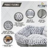 Soho Round Dog Bed for Small Dogs and Puppies - Also a Cat Bed For Indoor Cats - | Ultra Soft Plush | Memory Foam | Machine Washable | Puppy Bed | Pet Bed | Calming Cat Bed | Calming Bed for Dogs