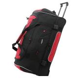 Travelers Club Unisex-Adult Adventure Upright Rolling Duffel Bag, Red, 22-Inch