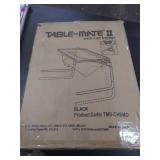 Table Mate II Folding Tables - Portable TV Tray Table for Eating & Work with Cup Holder - Black